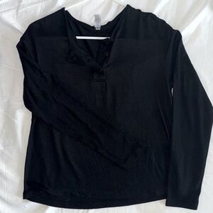 Target Stars Above Black Oversize Lounge Top